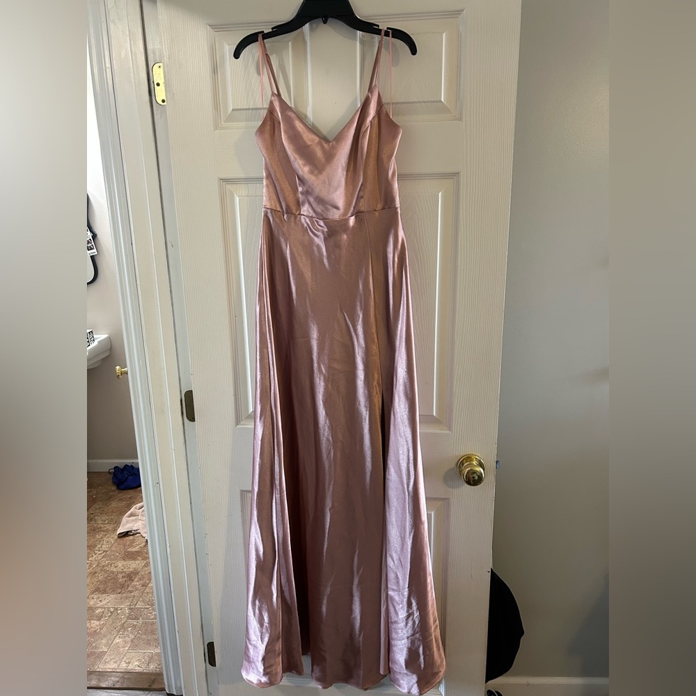 Birdy Grey Blush Satin Maxi Dress